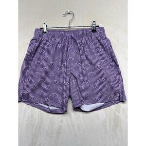 BearBottom Stretch Swim Trunk Men’s Medium 5.5” Purple Lavender Deco Shorts